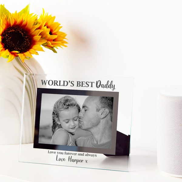 Personalised Worlds Best Daddy Photo Frame Gift 6x4'' or 7x5''